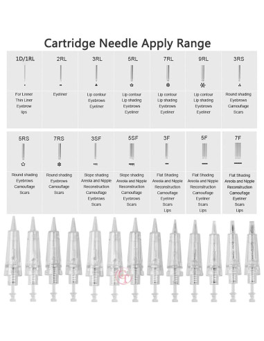 30 Agujas de Tatuaje Desechables TgoBeauty 0.18mm 1P para Maquillaje