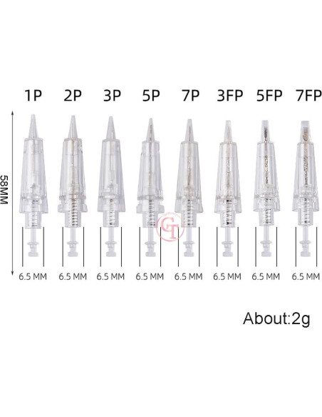 30 Agujas de Tatuaje Desechables TgoBeauty 0.18mm 1P para Maquillaje