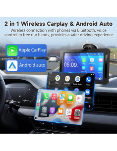Pantalla portátil Carplay HD 7" Leadtree con Bluetooth y GPS 2