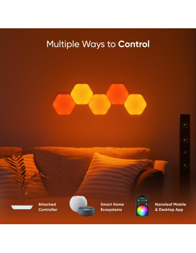 Luces de Pared LED Nanoleaf Shapes 7 Hexágonos RGBW