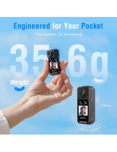 Cámara Corporal Movcan S70 HD 2.7K con WiFi y 128GB 2