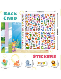 Stickers Esponjosos 3D Coloridos Sinceroduct - 800 Piezas para Niños 2