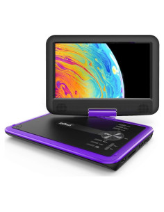 Reproductor de DVD Portátil ieGeek IK-902 9.5" para Niños - Púrpura