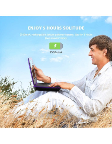 Reproductor de DVD Portátil ieGeek IK-902 9.5" para Niños - Púrpura