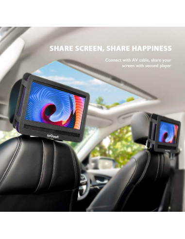 Reproductor de DVD Portátil ieGeek IK-902 9.5" para Niños - Púrpura