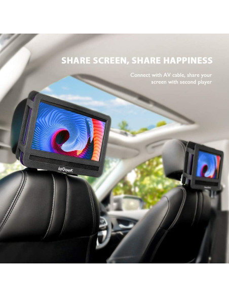 Reproductor de DVD Portátil ieGeek IK-902 9.5" para Niños - Púrpura