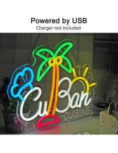 Letrero de Neón LED Cocina Cubana CNBEYOUNG 40.9x30.9 cm 2