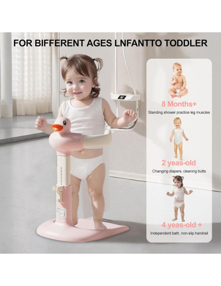 Estante de Baby Shower Makamsui Ajustable Verde Pato Antideslizante