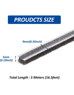 Tira de Sellado Autoadhesiva ALLWIN 5.03m - 8.73mm x 4.76mm 2