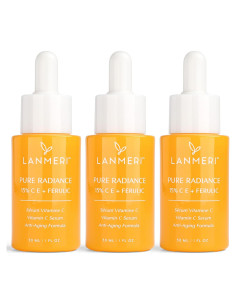Suero Facial de Vitamina C Lanmeri 3pack 15% Antienvejecimiento