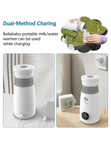 Calentador y Mezclador de Leche Portátil Bellababy 295 ml