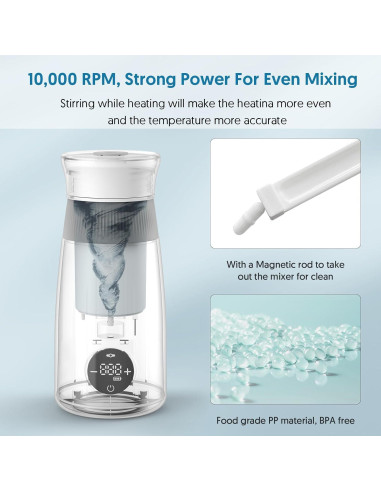 Calentador y Mezclador de Leche Portátil Bellababy 295 ml