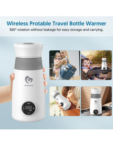 Calentador y Mezclador de Leche Portátil Bellababy 295 ml