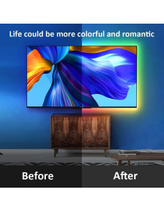 Tira LED RGB 2M KUMQUAT con Control Remoto para TV 2