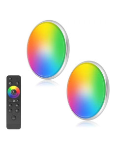 Luces de Techo LED RGB Asooll 12V - Paquete de 2, Regulables