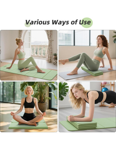 Colchoneta de Yoga Plegable HAHE Verde 188x81cm Antideslizante