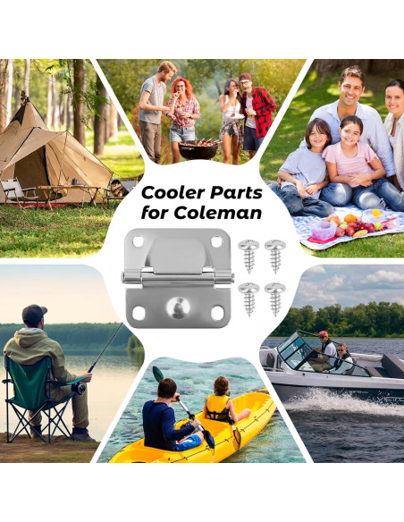 Bisagras de Enfriador Omoojee 4PCS Acero Inoxidable 5.08x5.4cm