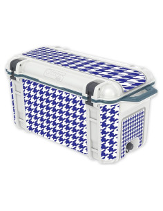 Piel de Vinilo MightySkins para Enfriador OtterBox 65 qt Houndstooth Azul
