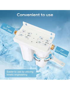 Filtro de Agua Doble Externo Drkerr 3/4" para RV y Barcos 2