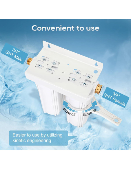 Filtro de Agua Doble Externo Drkerr 3/4" para RV y Barcos