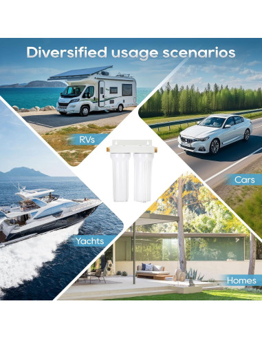 Filtro de Agua Doble Externo Drkerr 3/4" para RV y Barcos