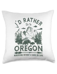Almohada Vintage Camping Oregon 45x45cm Poliester
