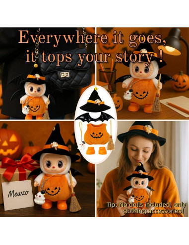Disfraz de Bruja de Halloween GUYUE para Muñeco 17cm 6 Piezas