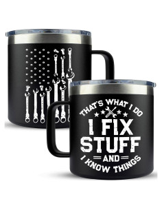 Taza de Acero Inoxidable VIWIS 14 Oz para Hombres - Regalos Día del Padre