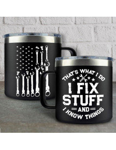 Taza de Acero Inoxidable VIWIS 14 Oz para Hombres - Regalos Día del Padre 2