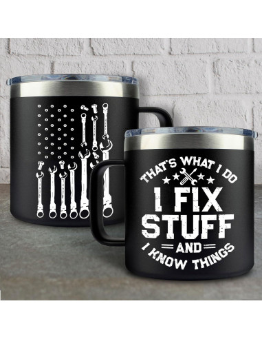 Taza de Acero Inoxidable VIWIS 14 Oz para Hombres - Regalos Día del Padre