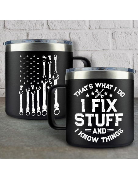 Taza de Acero Inoxidable VIWIS 14 Oz para Hombres - Regalos Día del Padre