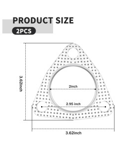 Juego de Juntas de Escape Junecarp 2" 2 Piezas Alta Calidad 2