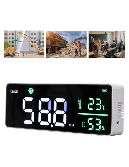 Medidor de Decibelios 3 en 1 Gugxiom con Pantalla LED 11"