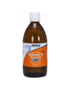 Aceite de Pescado Omega-3 NOW 500 ml Sabor Limón