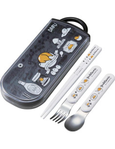 Juego de Utensilios Gudetama Skater - Tenedor, cuchara, palillos 2