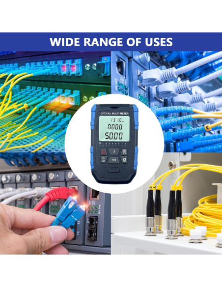 Probador de Cable de Fibra Óptica 5-en-1 Groword - Medidor Portátil