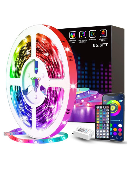 Tiras de Luz LED 20m Tenmiro con Control App y Sincronización Musical