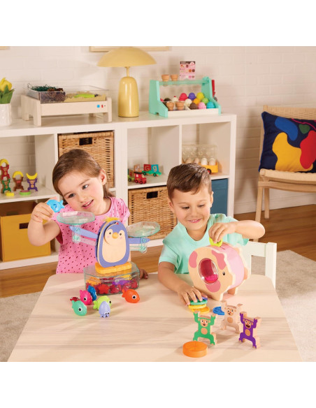 Balanza Matemática Pingüino Battat - Juguete Educativo 38 Pzs