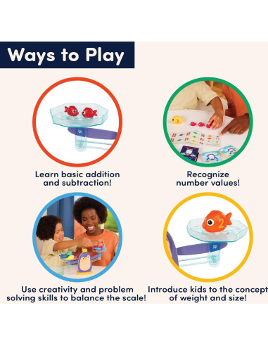 Balanza Matemática Pingüino Battat - Juguete Educativo 38 Pzs