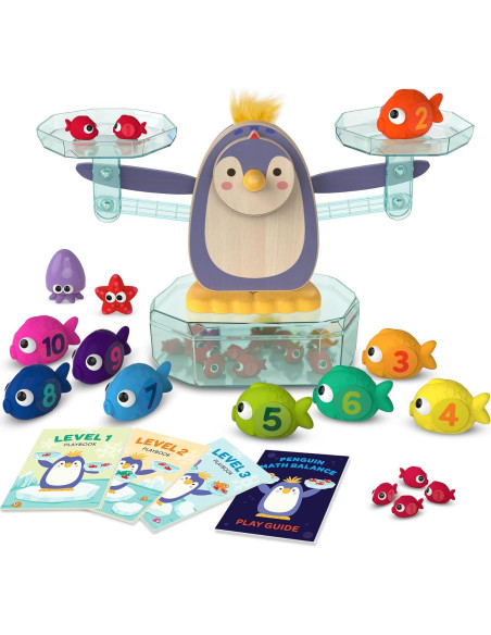 Balanza Matemática Pingüino Battat - Juguete Educativo 38 Pzs