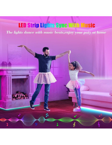 Tiras de Luz LED 20m Tenmiro con Control App y Sincronización Musical