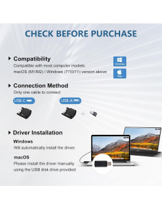 Monitor Portátil G-STORY 14" FHD 1080P IPS USB-C para Laptop 2