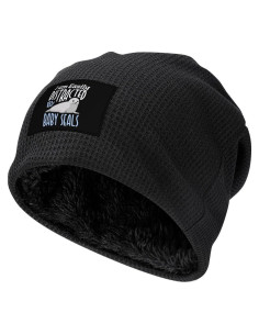 Gorro de invierno unisex GYAUOLOP calavera forro polar negro