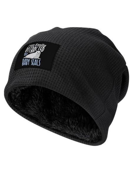 Gorro de invierno unisex GYAUOLOP calavera forro polar negro Gorro de invierno unisex GYAUOLOP calavera forro polar negro