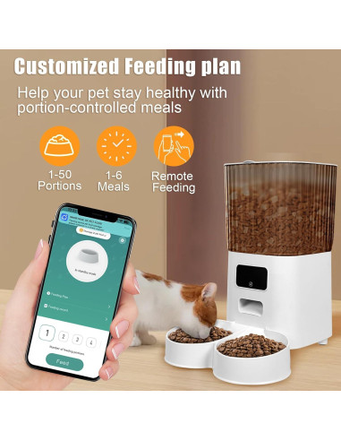 Comedero Inteligente Goodliest para Mascotas Doble Cuencos 5L