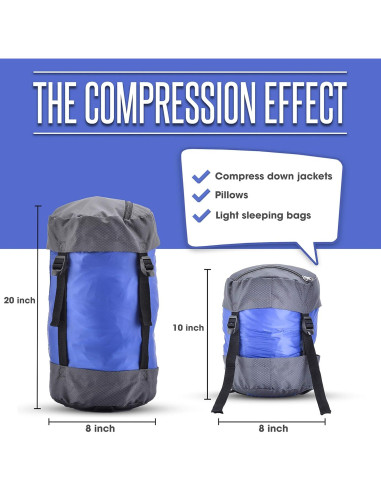 Saco de Compresión ttvo 11L Nylon Resistente al Agua Camping