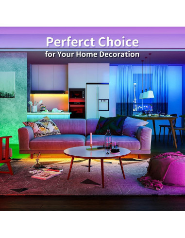 Tiras de Luz LED 20m Tenmiro con Control App y Sincronización Musical