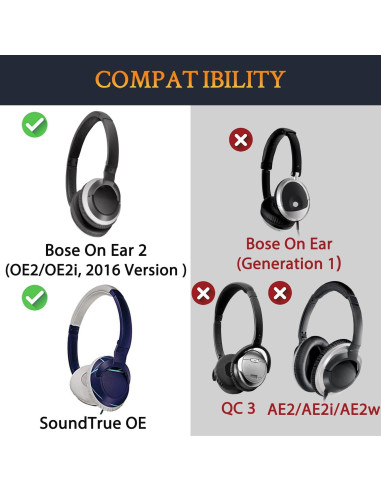Funda de diadema SOULWIT para auriculares Bose OE2 y SoundTrue OE