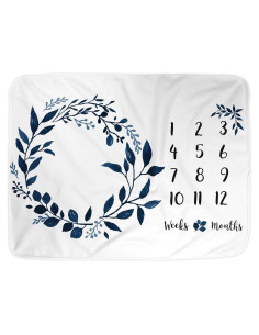 Manta de Hitos para Bebés ELLO HOME 96.5x71.1cm Floral Personalizada