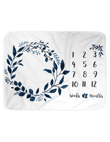 Manta de Hitos para Bebés ELLO HOME 96.5x71.1cm Floral Personalizada